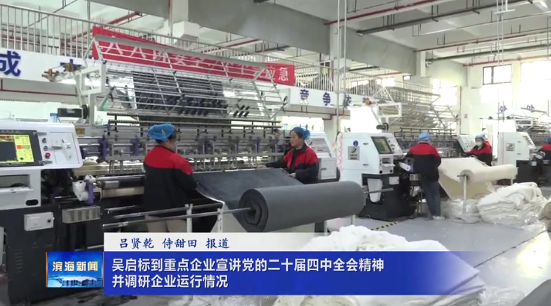 吳啟標到重點企業(yè)宣講黨的二十屆四中全會精神